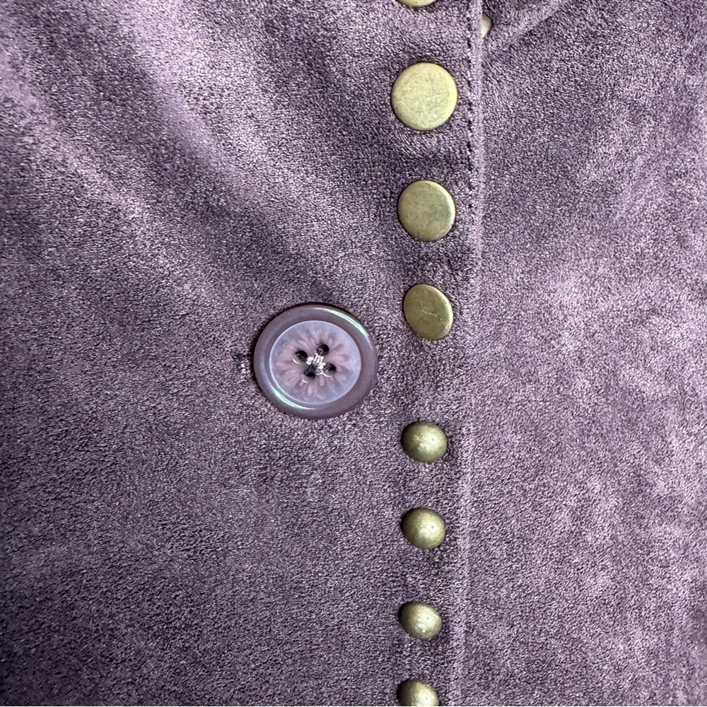 Blank NYC X Nuuly Studded Vegan Suede Blazer Chocolate Brown XS - Picture 6 of 11